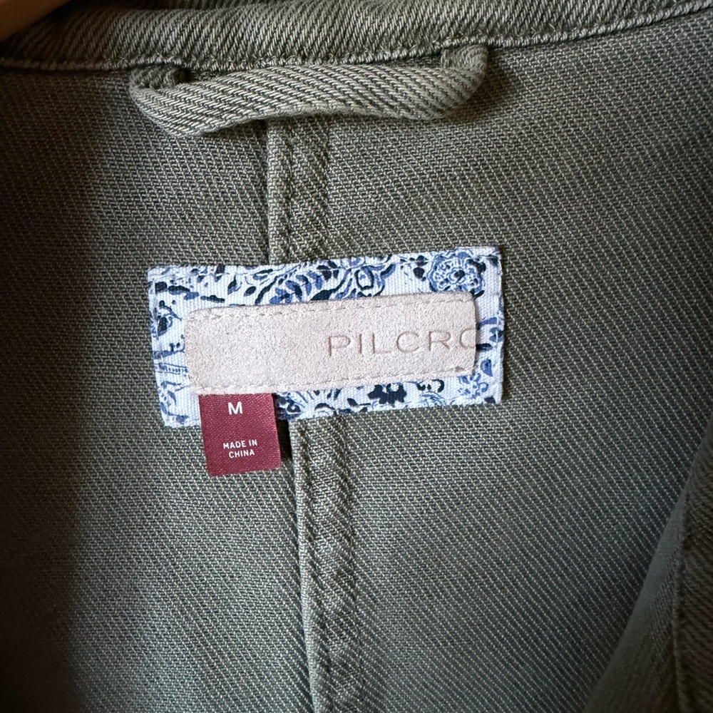 Anthropology green denim jacket - Picture 2 of 3
